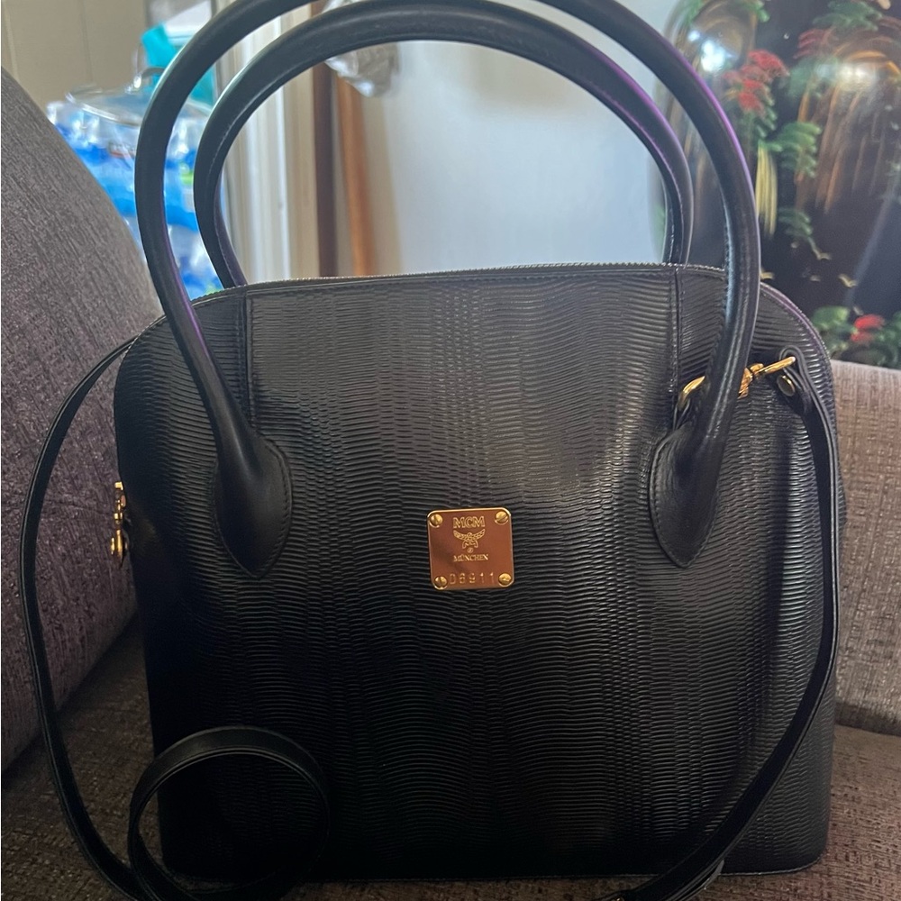 MCM Black Leather Handbag